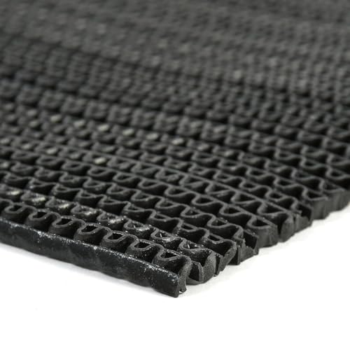 Image of Anti Skid & Multipurpose Rubber Mat /Bathroom Mat /Shower Mat /Carpet /Rugs /Rainmat /Swimming Pool Mat (Black, 4X8)