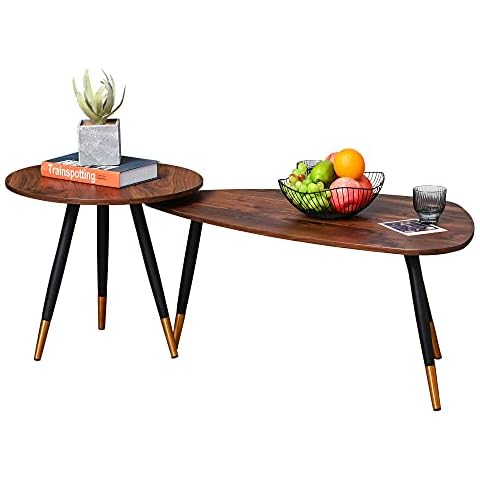 HOMCOM Vintage Nesting Coffee Table Set Cover
