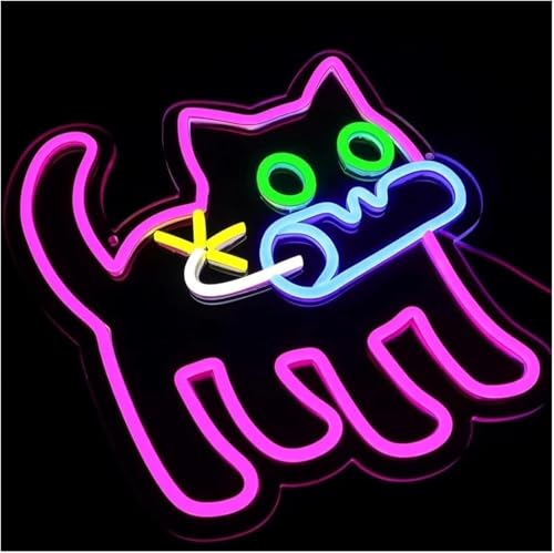 Lampe néon chat LED à intensité variable pour chambre