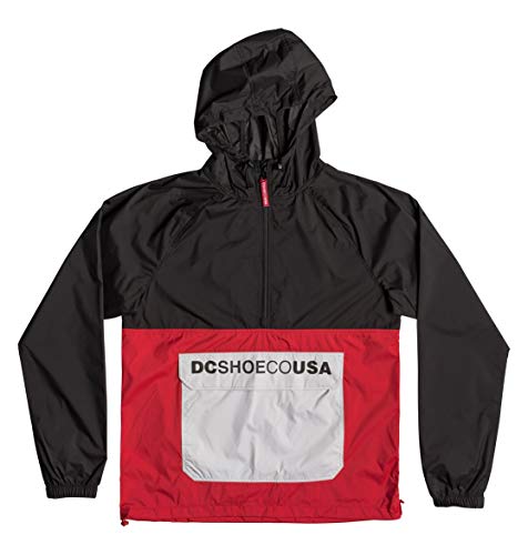 Dc Apparel Sedgefield-Anorak Con Capucha Para Hombre Chaqueta, Racing Red, L