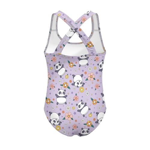 Image of JEOCODY Swimsuit for Girls One Piece Bathing Suit for Teens Crossback Hawaiian Beach Swimwear