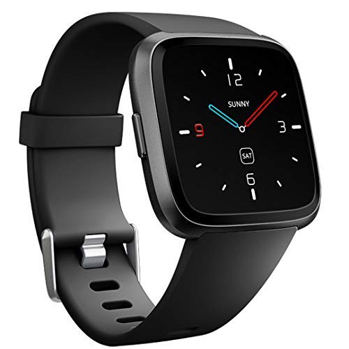 Ouwegaga Compatible for Fitbit Versa 2 Bands Versa Lite Bands Straps Black Small