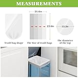 Teivio 25 Liter 200 Counts Strong Pedal Bin Liners, fit 5-6 Gal Garbage Bags, Bathroom Waste Bin Liners, Small Plastic Trash Can Bags for home office kitchen, Clear - Image 2