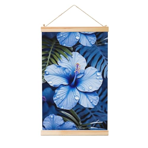 Bannière pour décoration d'intérieur en toile anti-plis et bois