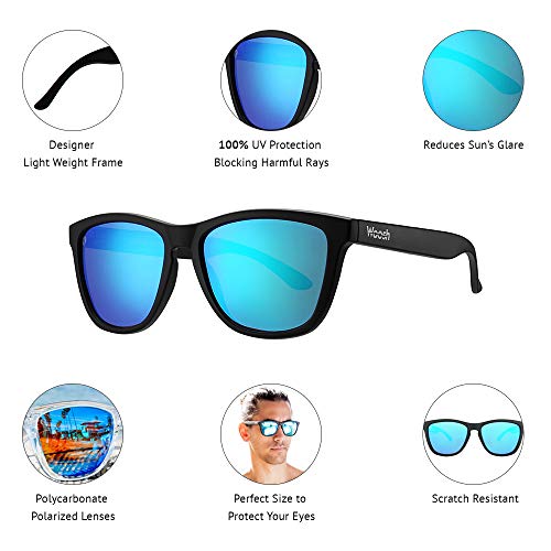 Image of Woosh Polarized Lightweight Sunglasses for Men and Women -Unisex Sunnies for Fishing Beach Running Sports and Outdoors