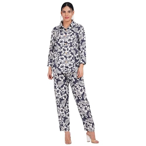 Tulzott Women's Co-Ord Set - Casual Wear Shirt & Pant Set | Fancy Top and Bottom Outfit | Full Matching Set for Women | Stylish Kurta Pant Set