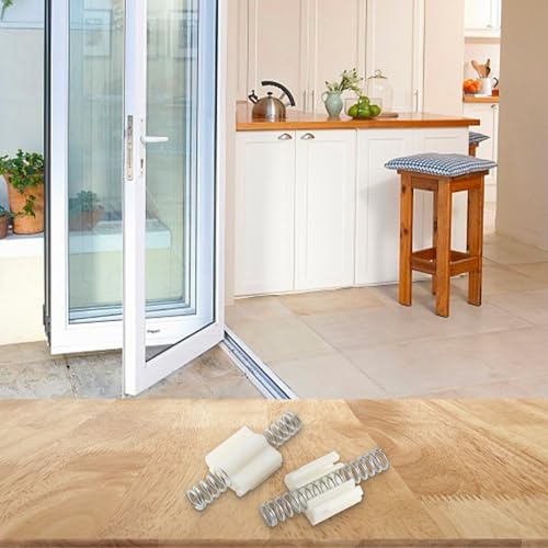 Kit de Herrajes para Puerta Plegable Bifold, Resorte para Puerta, Hardware de Nylon y Metal para Reparación de Clóset, Blanco, 8 Piezas miniatura 3