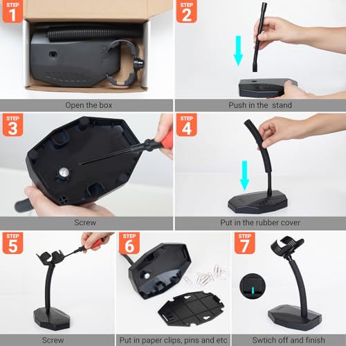 Tera Universal Barcode Scanner Stand Hands Free Barcode Scanning Bar-Code Reader Cradle Holder Base Angle And Height Adjustable Head For Supermarket Retail Store School Library Logistic Warehouse thumb #5