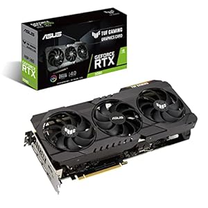 ASUS TUF GeForce RTX 3090 24 GB OC Version Gaming Grafikkarte (Nvidia Ampere, PCIe 4.0, GDDR6X Speicher, 2x HDMI 2.1, 3x DisplayPort 1.4a, TUF-RTX3090-O24G-GAMING)