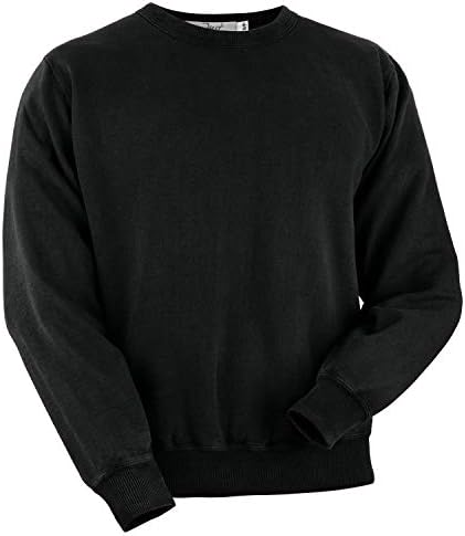 JustSweatshirts Unisex 100% Cotton Crewneck Sweatshirt Black - X-Large Apparel
