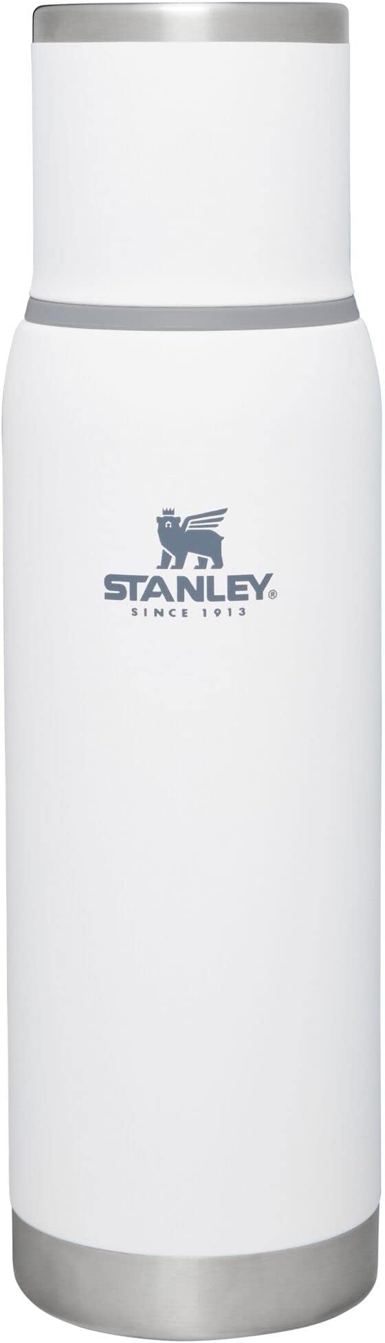 Stanley Adventure-To-Go Vacuum Bottle 1.1 qt | Wide Mouth with Leakproof Cup Lid | Keep Drinks Hot or Cold | Packable for Travel | Insulated Stainless Steel Thermal Bottle | BPA-Free | Polar