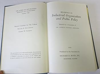 Hardcover A. E. A. Readings in Industrial Organization and Public Policy Book