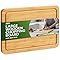ZENO Large Wooden Chopping Board 40 x 30 x 2CM | Bamboo Cutting Board for Kitchens | Wood Chopping Board with Deep Juice Groove for Meat Veg and Bread | Multi Purpose Wooden Chopping Boards for Home