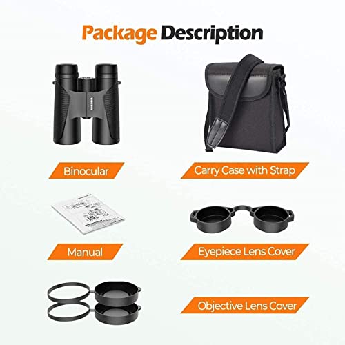 Binoculares 12x42 para adultos, impermeables y HD miniatura 7