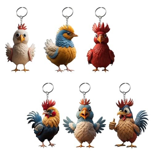 6 Porte-clés coq mignon pour Noël : le cadeau utile et festif