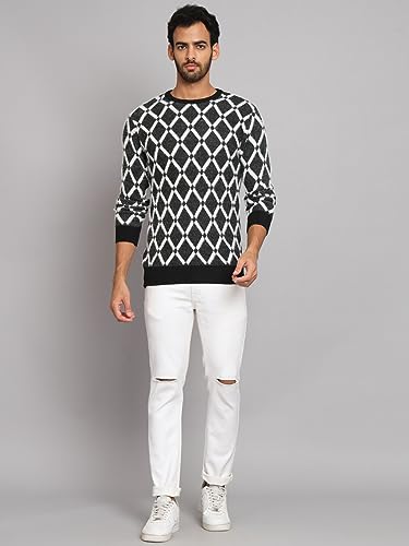 Image of eWools Men's Winterwear Woolen Striped Sweaters