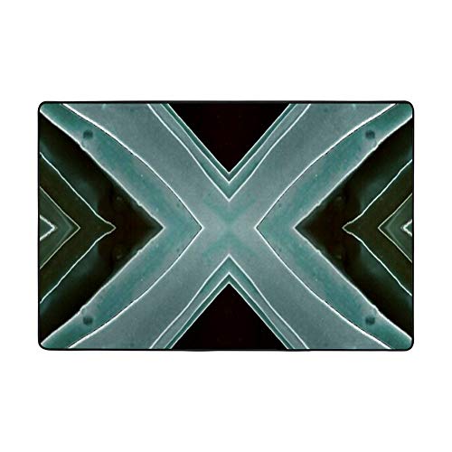 Tapis corail en coton stretch vert et polyester isolant et doux pour le sol