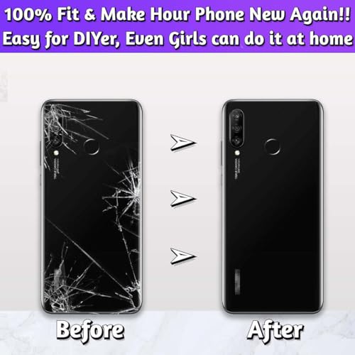 LUVSS Back Glass Cover Replacement Compitable for Huawei P30 Lite Rear Cover + Camera Lens + Repair Manual DIY Tools Kit (Blue) - Image 3