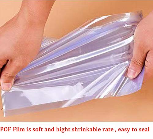 Image of POF Shrink Wrap Bags Heat Shrink Wrap for Packagaing Soap,Bath Bombs,Candles,Shoes,Gifts, Jars and Homemade DIY Projects and Food (6x6 inch 200pcs)