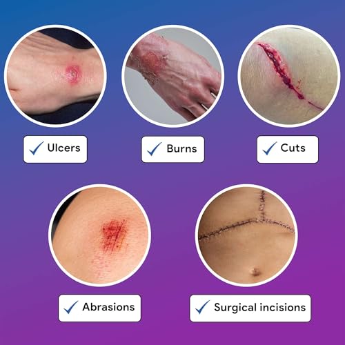 Image of Honey Hydrogel Sheet Dressing 4.7 inchx3.4 inch - 10 Hydrogel Sheets with 30% Medical Grade Honey for Wounds - Good for Ulcers, Surgical Wounds, Donor Sites, Cuts, Abrasions, and More