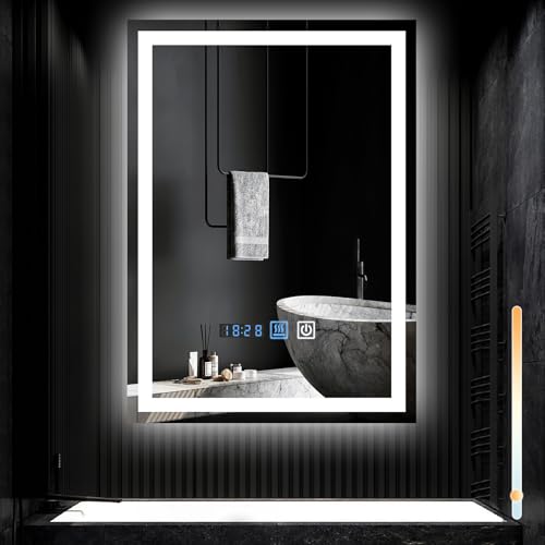 Mursche Spiegel Bad Badspiegel mit Beleuchtung - LED Badezimmerspiegel 50x70 cm Wandspiegel...