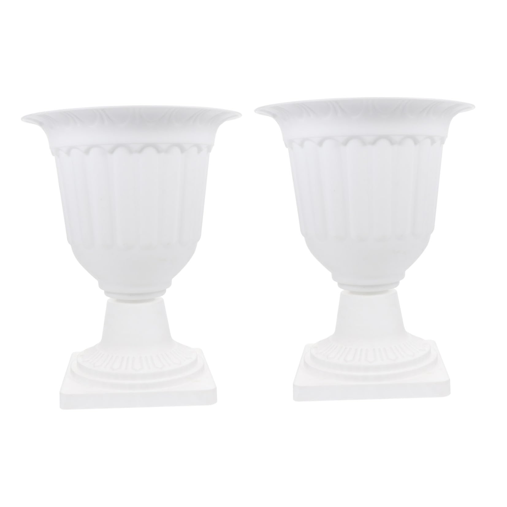 Pot plastique blanc mini lot de 2 style guide routier pour decoration mariage et balcon