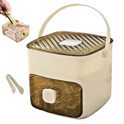 2. Design versatile macchina ghiaccio: progettata per una maggiore praticità, la sua struttura compatta e impilabile ottimizza lo spazio del congelatore facilitando lo stoccaggio. Torcere facilmente il vassoio del ghiaccio in questo design innovativo del cassetto a spinta multifunzionale, garantendo una rimozione e un recupero del ghiaccio senza sforzo, adatti alle età senza disagio alle mani fredde.
