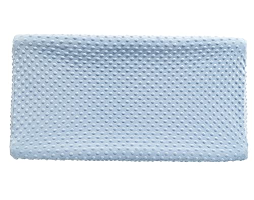 Solid Changing Table Pad Cover Cradle Sheet, Fits 32"/34''X16" Contoured Diaper Changing Pad, Ultra Soft Cozy Minky Dots Plush Changing Table Covers, Breathable Wipeable Removable (Blue) #TOP7
