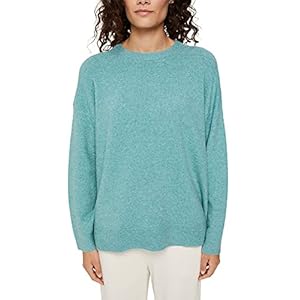 ESPRIT Met wol: zachte ronde hals pullover met melange