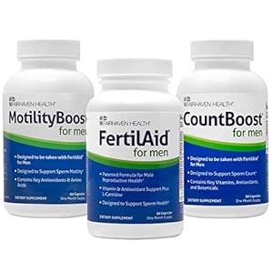 Fairhaven Health FertilAid for Men, MotilityBoost, and Countboost Combo | Fertility Supplements for Men | Male Fertility Supplement with Conception Vitamin and Fertility Support Prenatal Formula