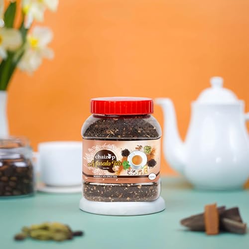 Image of Chaizup Masala Tea - 250g | Spice Mix | Desi Chai | Immunity Booster & Antioxidant | Real Cardamom, Cinnamon, Clove, Ginger | Strong, Aromatic & Rich Taste | Refresh & Energize | Makes 50+ Cups