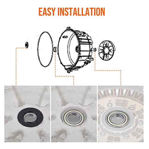 Foruly Washer Tub Bearings and Seal Kit for Samsung Replacement Parts DC62-00156A, 6601-002632, 6601-002516 Fit for Samsung Washer Seal Bearing Kit