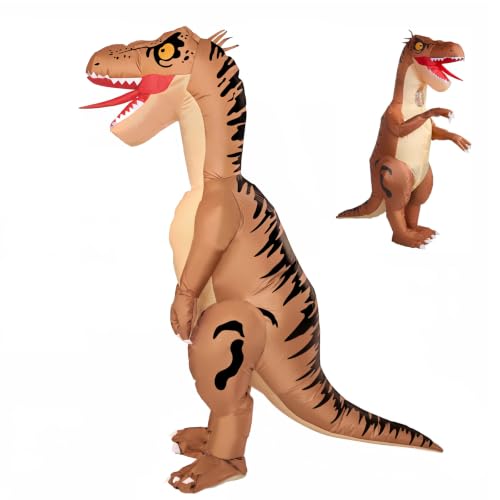 Minetom Inflatable Dinosaur Costume Adult, LED T Rex Costume Halloween - image 1