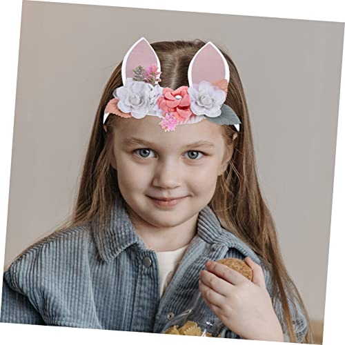 Gogogmee 2 peças de tiara infantil de coelho, grampos de cabelo decorativos, faixa de cabelo feminin