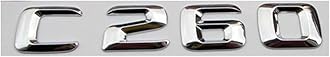 3d Chrome Car Letters For C63 C180 C200 C220 C260 C300 W205 W204 W203 Trunk Emblem Logo Stickers Accessories(C260)