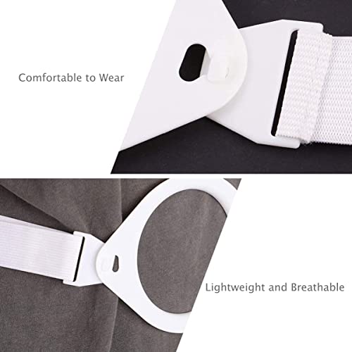 MUYU Lightweight Ostomy Belt, Portable Length Adjustable Strap Ostomy Hernia Belt, for Post-Operative Care After Colostomy Ileostomy Surgery. White