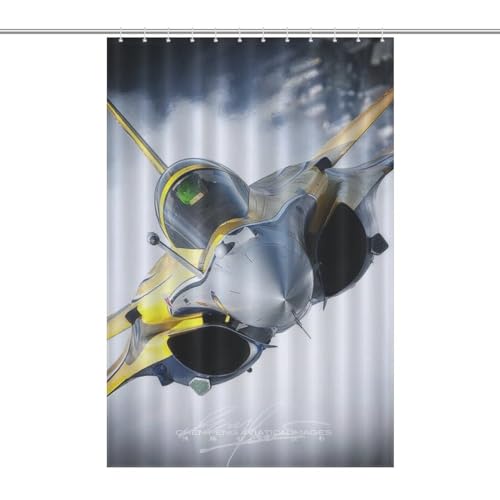 Rideau de douche imperméable lavable en machine à motif avion
