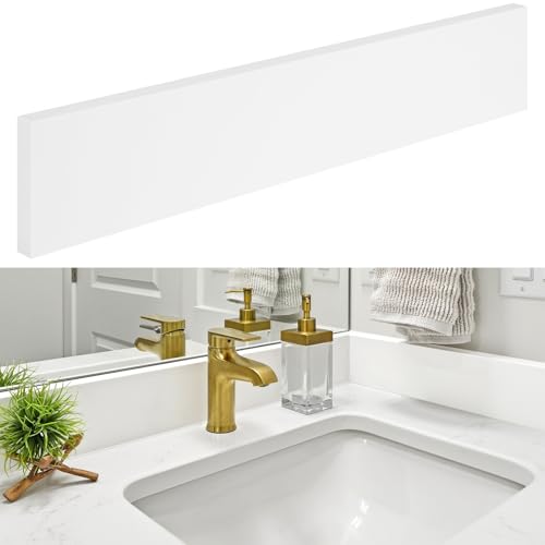 Reallnaive 1 Pcs 22' x 4' Marble Vanity Sidesplash Bathroom Vanity Backsplash Engineered Stone Side Splash for...