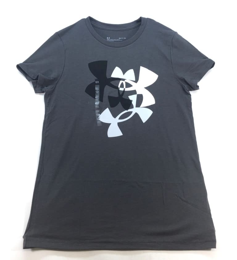 Under Armour Womens Logo Tee Loose Charcoal Short-Sleeve Shirt M