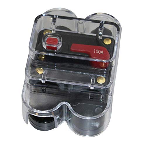 Shiwaki 12V-36V DC サーキットブレーカー 車 マリン ボート バイク用 マニュアルリセット付き - 100A