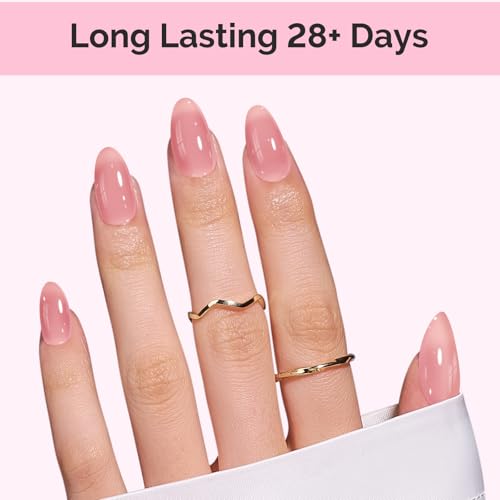 Image of MelodySusie Jeweliver Jelly Gel Nail Polish, 0.5Fl.oz Classic Nude Pink Gel Polish Soak Off UV LED Light Cure Gift for Women Manicure Nail Art DIY at Home B6649