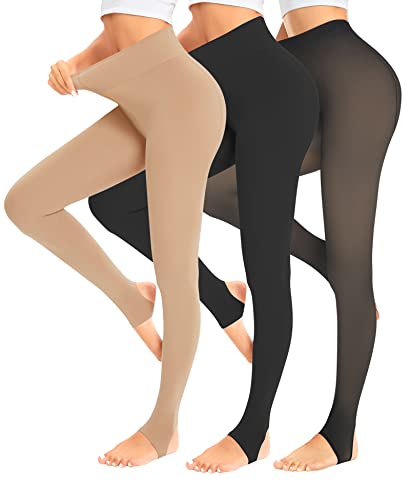 DOCUMO Women's Tights 80 Denier Opaque Tights Soft Solid Color High Waist Stretchy Pantyhose