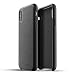 Mujjo Full Leather Case for iPhone Xs, iPhone X | Premium Genuine Leather, Natural Aging Effect | Slim, Leather Wrapped, Wireless Charging (Black)