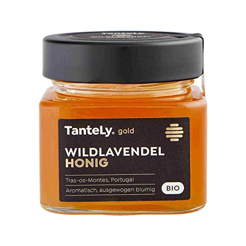 EDLER BIO LAVENDEL HONIG - Hochwertiger, intensiver Lavendel Honig mit ausgewogenem, blumigen Geschmack - Wildlavendelhonig aus Portugal 275g - Tantley Gold Honey Cover
