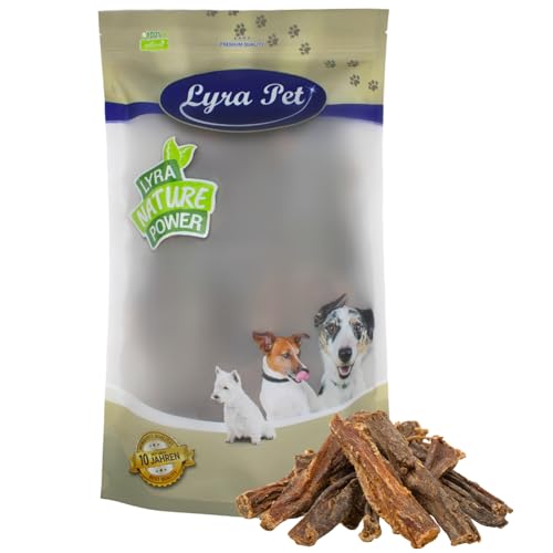 Lyra Pet® 1 kg Rinderdörrfleisch | Naturbelassener Kausnack zahnreinigend | Proteinhaltiges Leckerli für Hunde | Getrockneter Kauartikel ohne Zusatzstoffe | Langer Kaugenuss | Reich an Nährstoffen