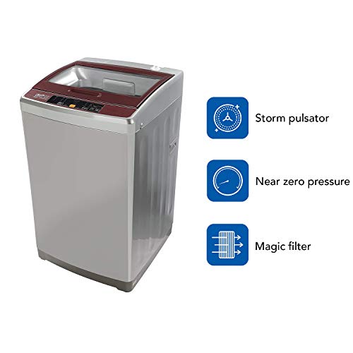 Image of Haier 7.5 kg Fully-Automatic Top Loading Washing Machine (HWM75-707NZP, Silver Grey)