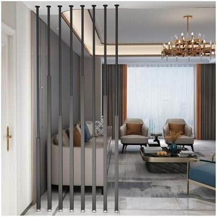 Adjustable Height White Hanging Room Divider - Privacy Screen for Washroom, Balcony, Stairwell & Entrance - 75CM (29.5IN) Decorative Grille Post Column Decor