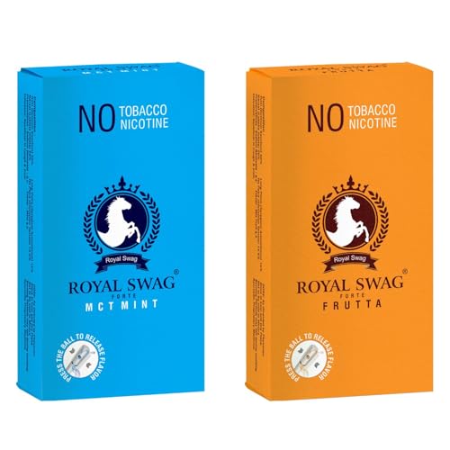 Image of ROYAL SWAG Ayurvedic & Herbal Cigarette, Combo Pack of Mint and Frutta Flavour Smoke (20 Stick Each) Nicotine Free & Tobacco Free Cigarettes - (40 Sticks)