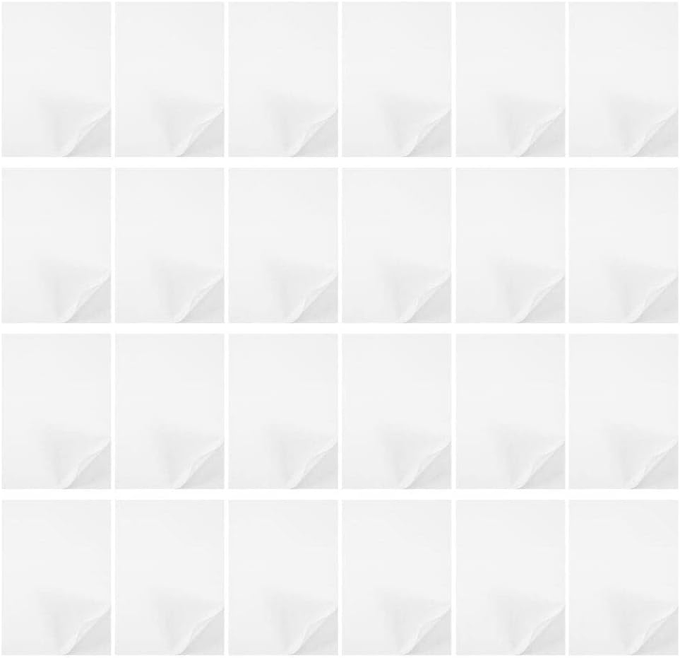 MAGICLULU 100 Sheets Self-Adhesive Writing Paper Blank Sticker Paper for Printing Adhesive