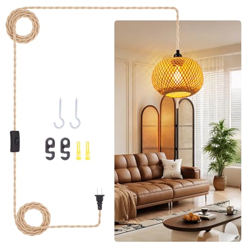 Pendant Light Hanging Lights 15ft Plug in Pendant Light -